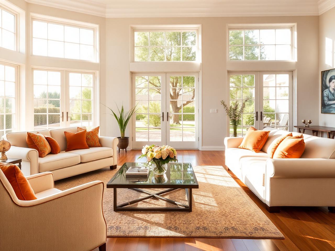 Estate living room cleaned by Nomsa's Crew